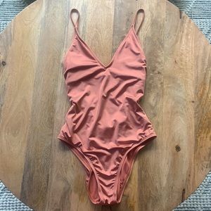 Gianni Bini Coral Rust One-Piece Swimsuit